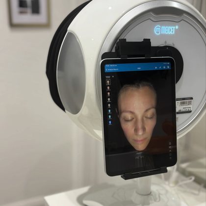 The digital skin analysis machine at AbbieJaine Aesthetics